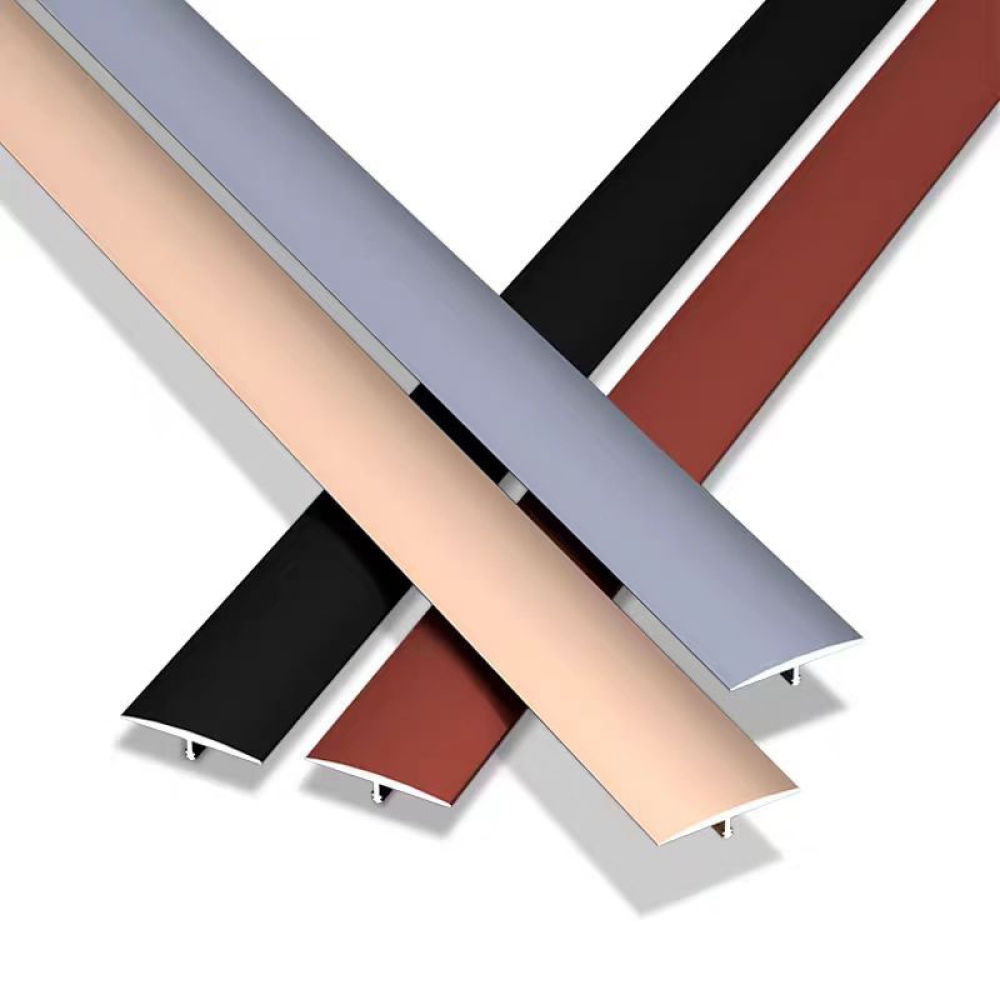 Aluminum alloy widened T-shaped termination strips for wooden floor joints, tile threshold stones, extremely narrow edge strips for connecting gaps, and connecting strips for tiles