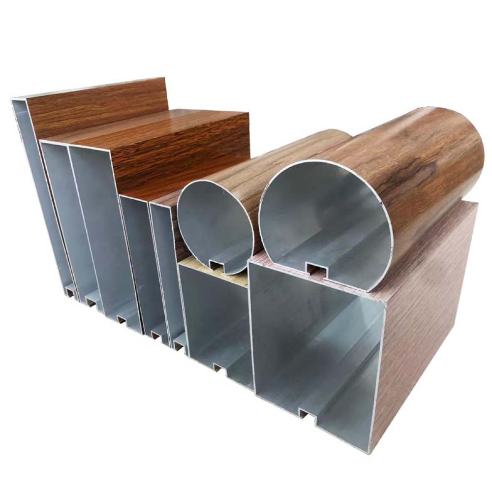 Aluminum alloy recessed ceiling pipes for commercial office ceiling decoration,Customized aluminum profiles with wood-like texture for ceiling decoration