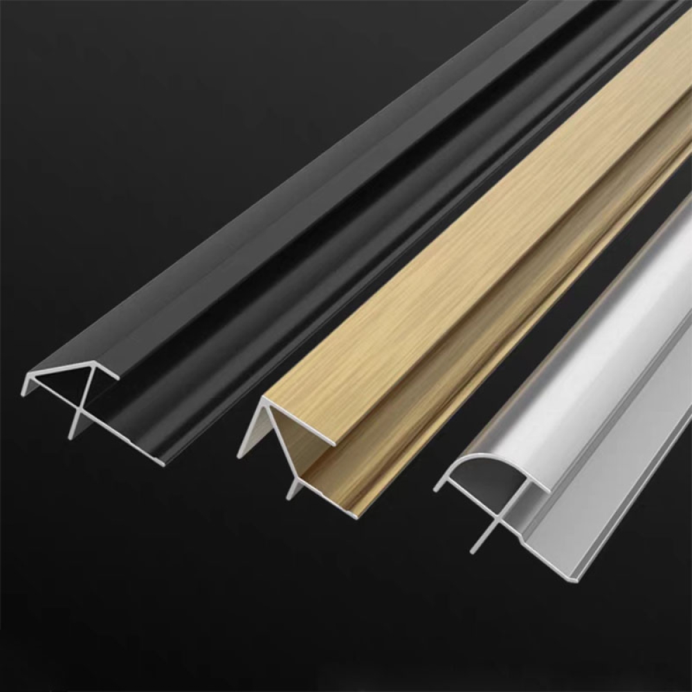 Aluminum alloy termination strip, Y-shaped corner, Y-edge trim for wall tiles, corner edge protection for wooden boards, tile fixing decorative line