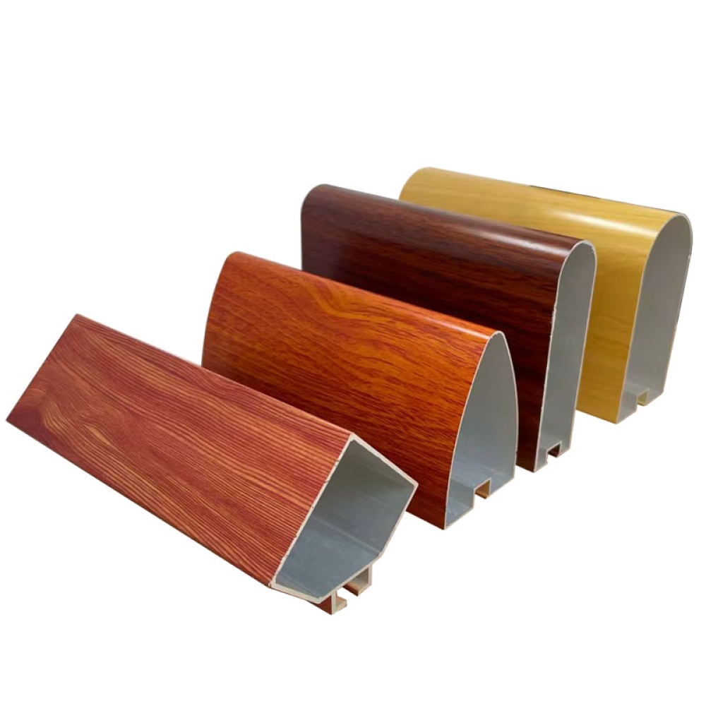 Aluminum alloy recessed ceiling pipes for commercial office ceiling decoration,Customized aluminum profiles with wood-like texture for ceiling decoration