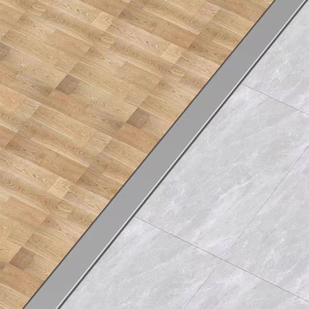 Aluminum alloy widened T-shaped termination strips for wooden floor joints, tile threshold stones, extremely narrow edge strips for connecting gaps, and connecting strips for tiles