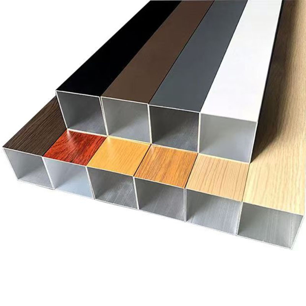 Aluminum alloy square tube profiles, aluminum square tubes, aluminum square sections, aluminum profiles, aluminum tubes, hollow tubes, square tubes, aluminum materials, rectangular tubes