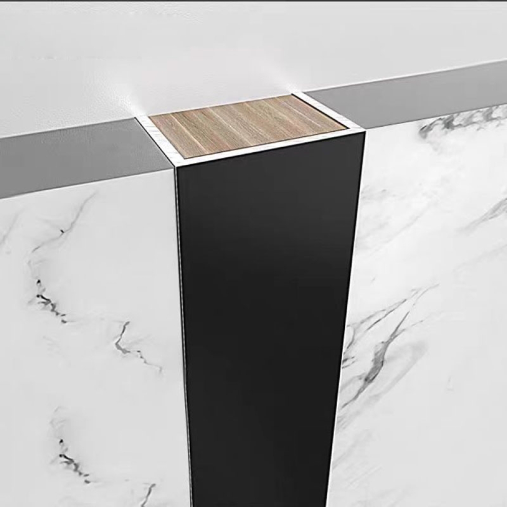 Aluminum alloy U-shaped channel edge trim, titanium gold ceiling decorative strip, stainless steel metal concave groove edge trim