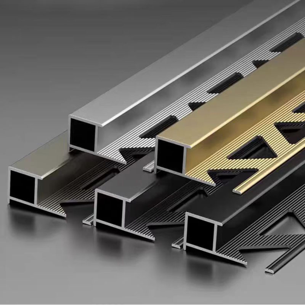 Aluminum alloy termination strip, Y-shaped corner, Y-edge trim for wall tiles, corner edge protection for wooden boards, tile fixing decorative line